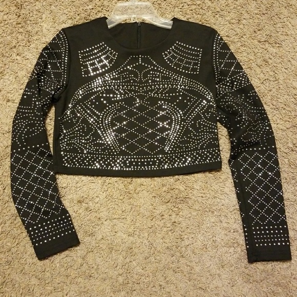 Women's Rhinestone Embellished 2-Piece - Picture 2 of 3