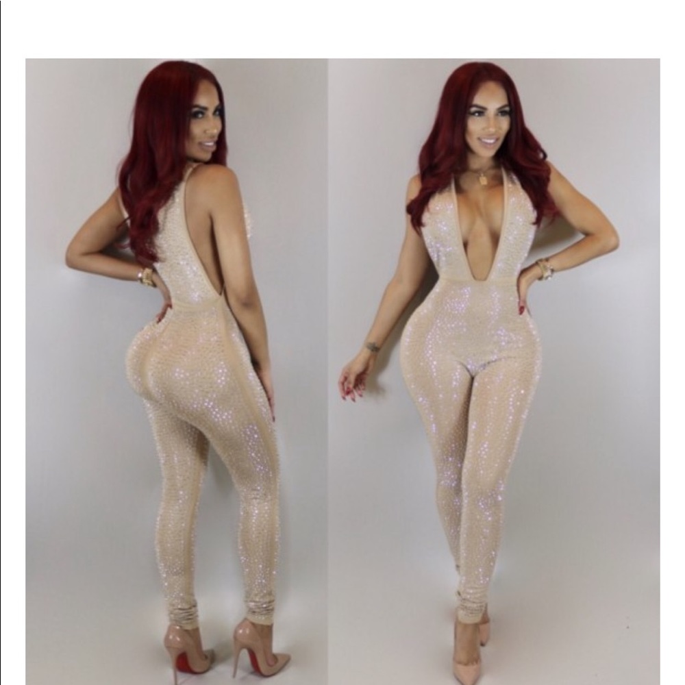 Crystal jumpsuit (Nude)