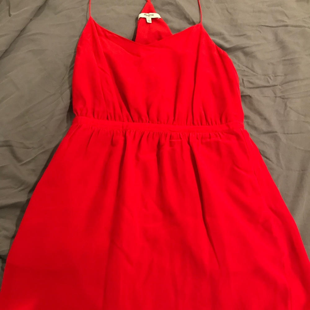 Red sundress with pockets