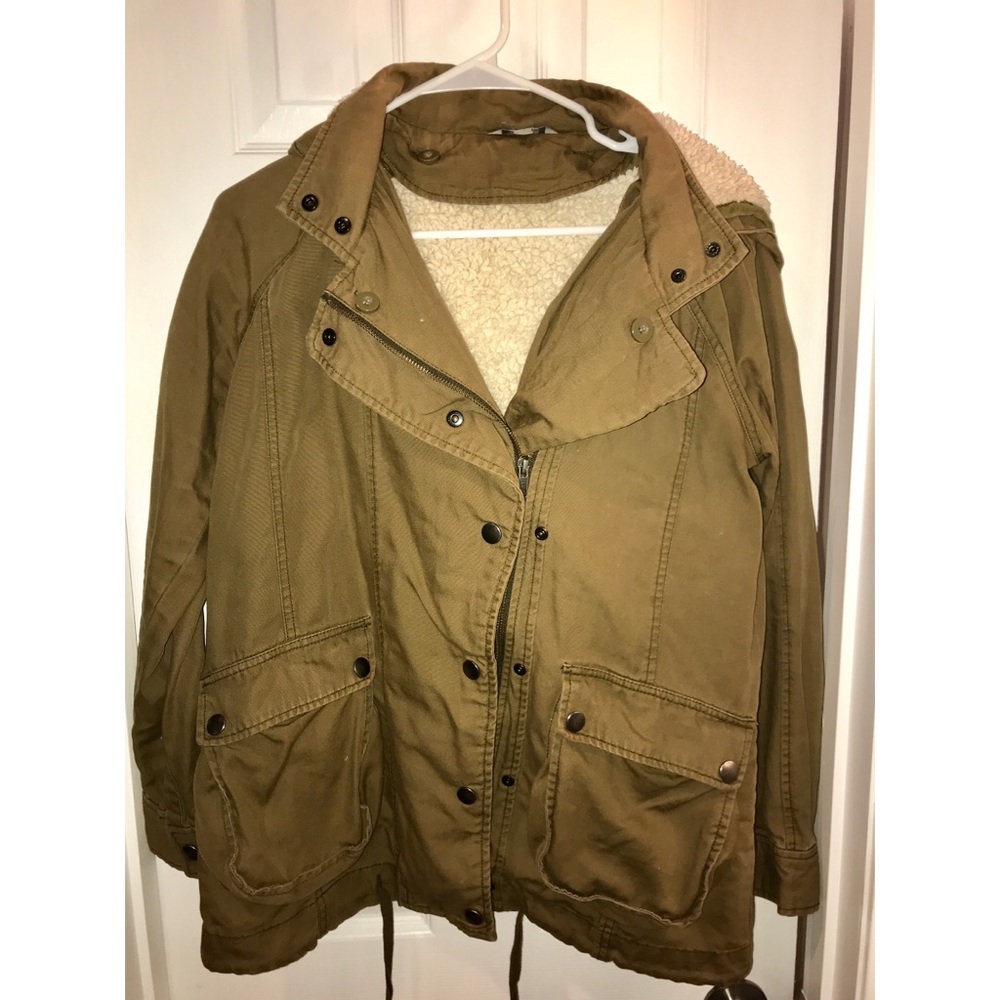 Olive green cargo jacket