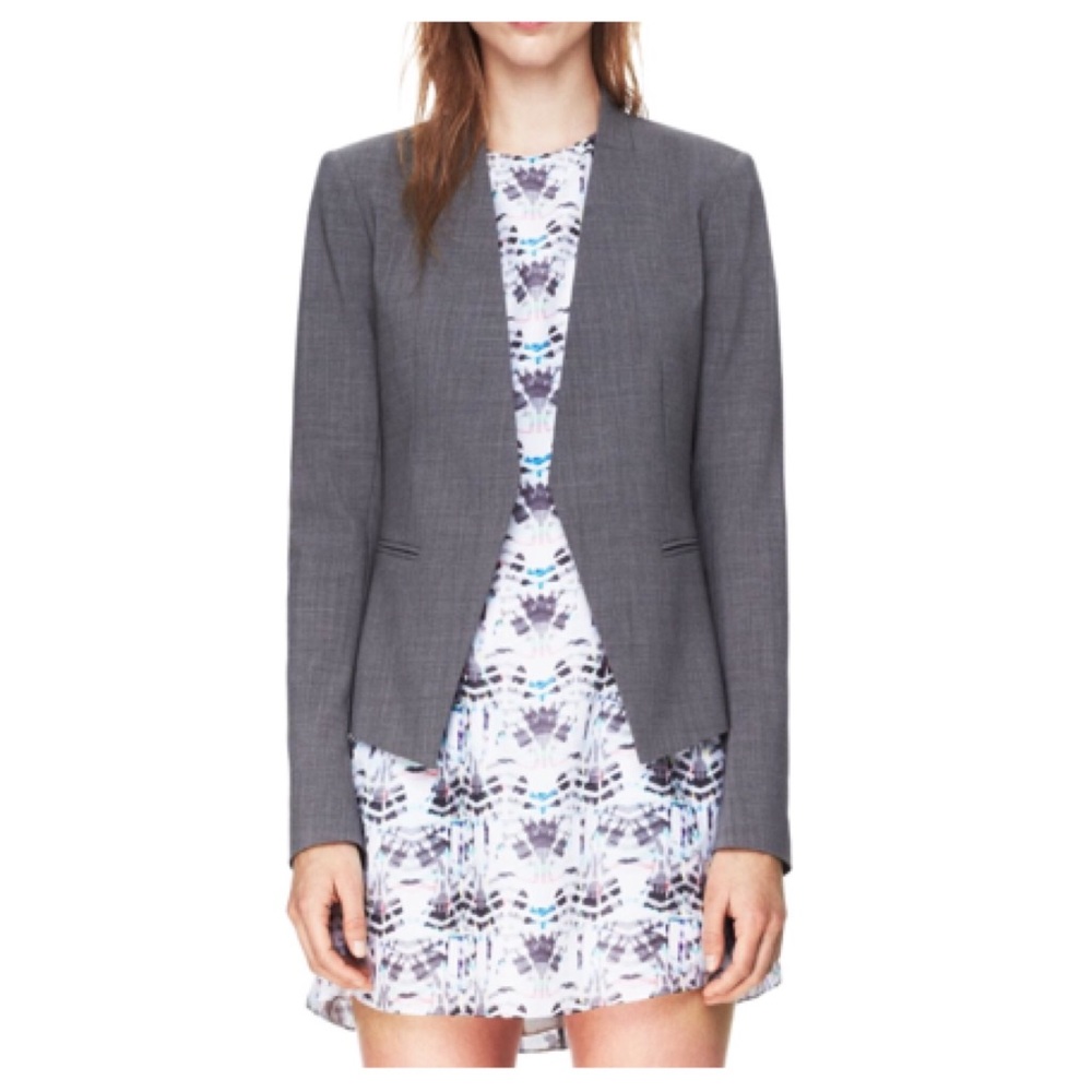 NWOT Theory Lanai Open Front Wool Blazer Jacket 4