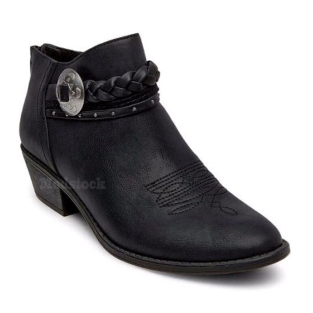 DV Western Style Black Ankle Boots