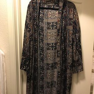 Boho long duster kimono