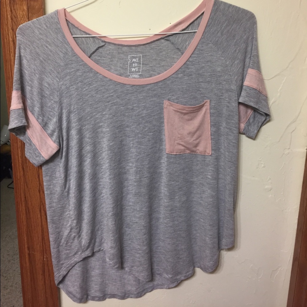 Grey/Pink Top