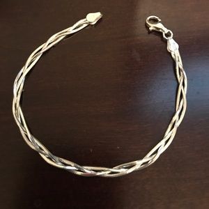 Sterling silver braided bracelet