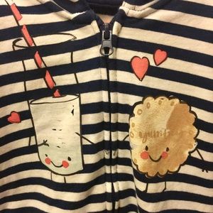 Zara Milk & Cookies Zip up Hoodie