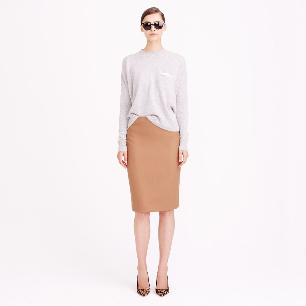 J. Crew Double-Serge Wool No. 2 Pencil Skirt