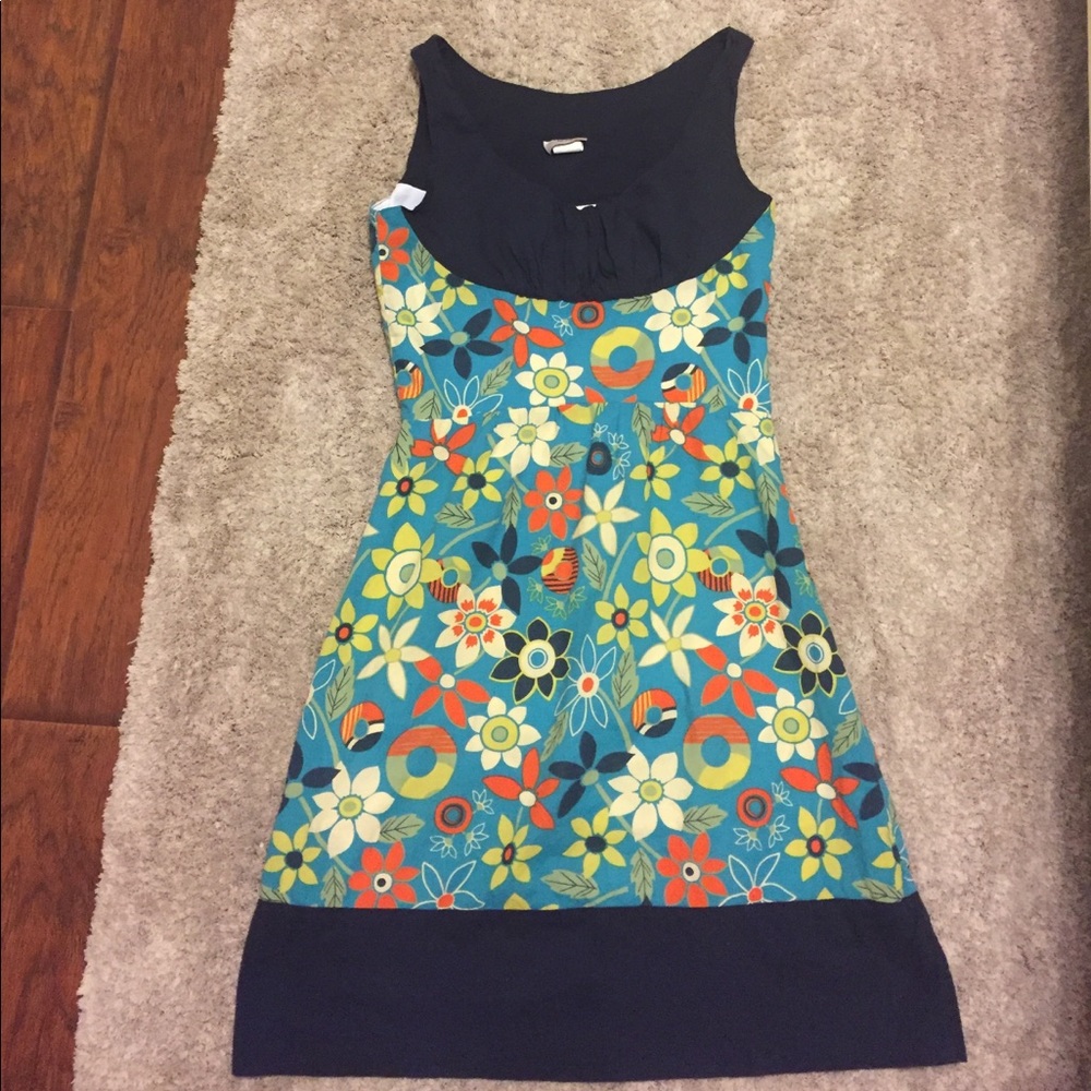 70's Style Flower Print Dress
