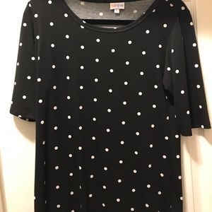 Lularoe Julia dress L polka dot