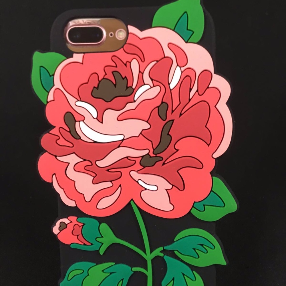 Rose Silicone iPhone 7 Plus Case