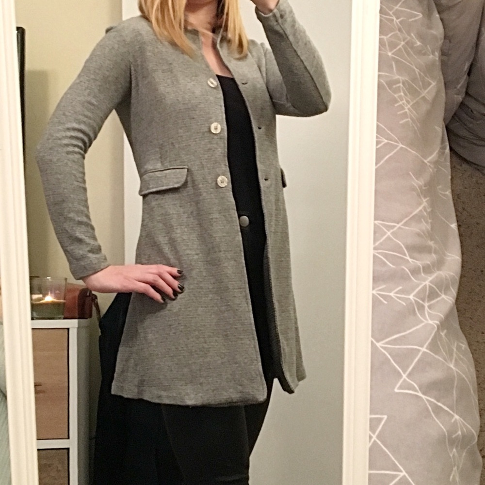 Cotton Cashmere Blend Knit Jacket