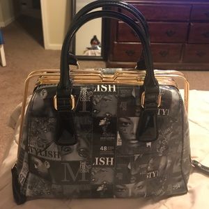 Black and white purse