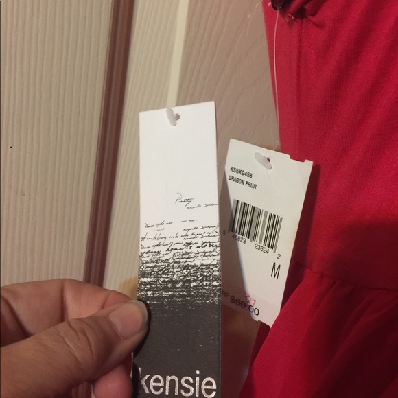 Kensie Dragon Fruit Red Party Dress - Picture 5 of 5