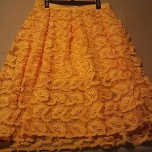 Yellow Gold Skirt with Flare!