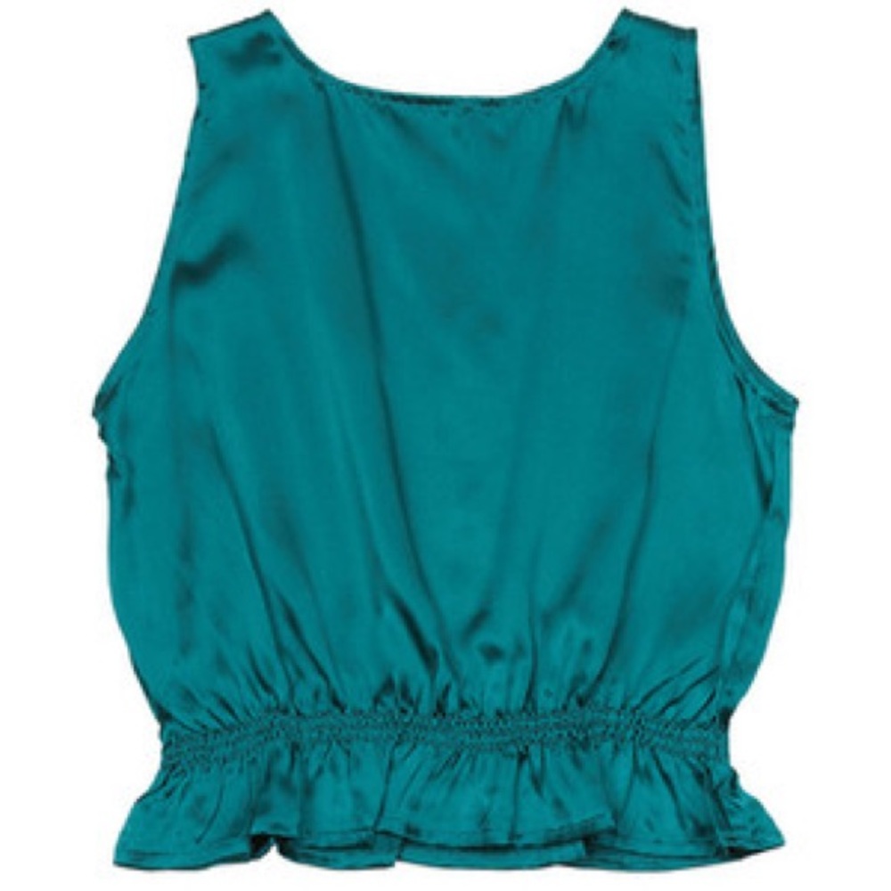 Jewel toned silk sleeveless top