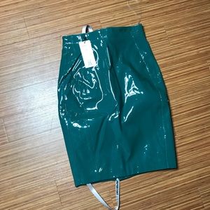 House of cb rodell evergreen vegan leather skirt