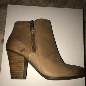 ALDO Janella-38 Cognac Brushed Leather Booties