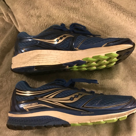 Saucony blue and green Guide 9 men’s size 9 - Picture 3 of 5