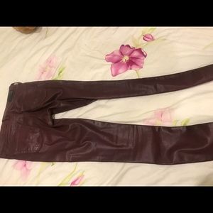 Leather jeans