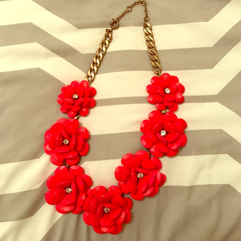 J. Crew Flower statement necklace