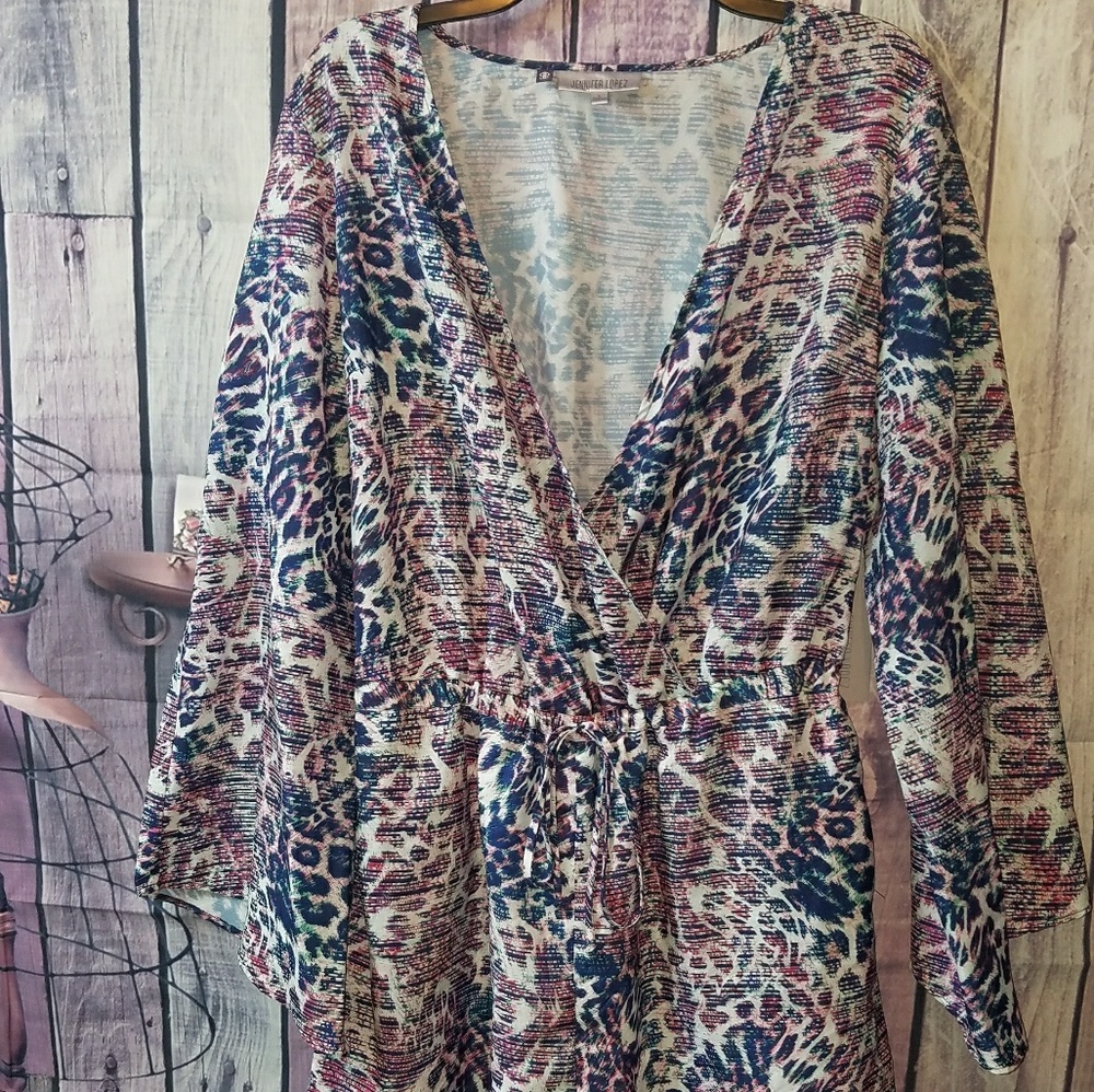 NWT JLo Fuchsia Leopard Romper 💖