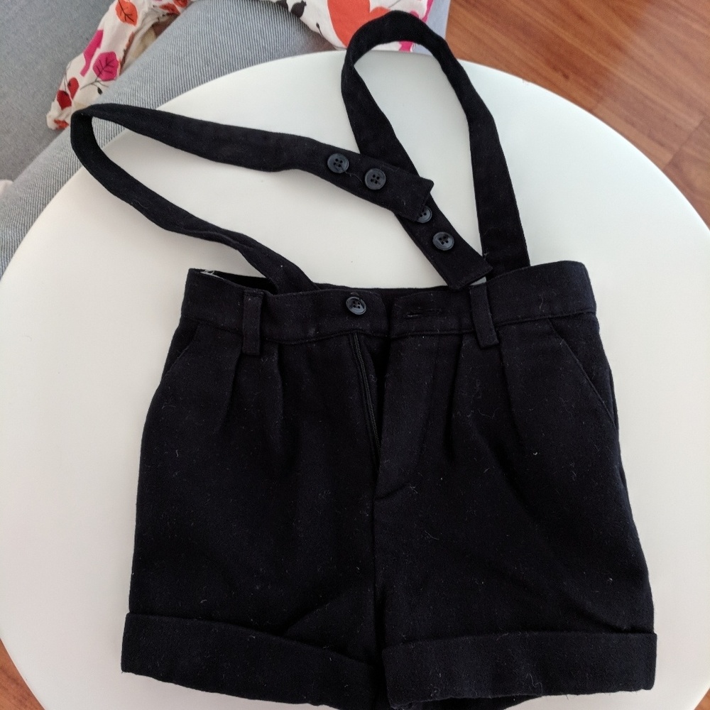 Authentic Cacharel 100% wool boy shorts, dark navy