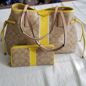 SOLD Coach Handbag and Wallet Set