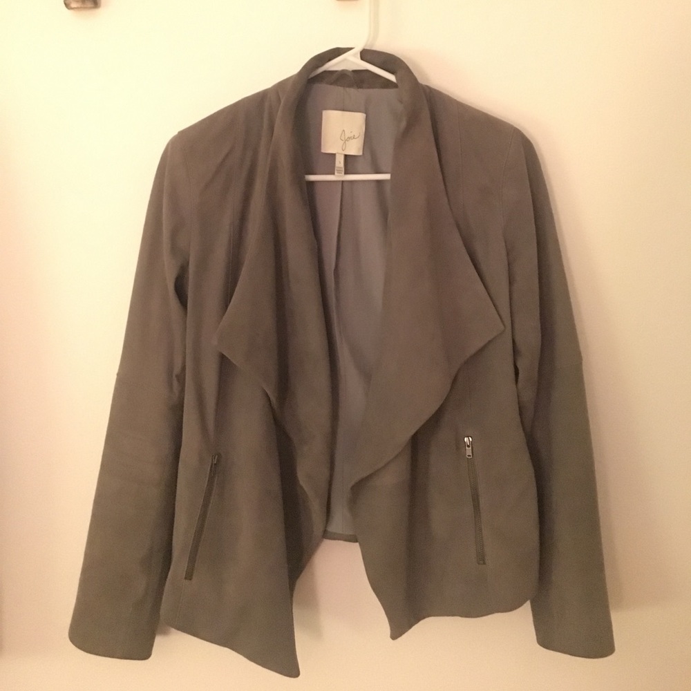Joie grey soft leather jacket