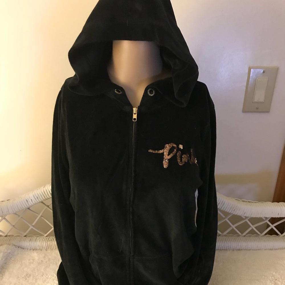 Pink Velour Bling Hoodie available until Nov 21st❣️