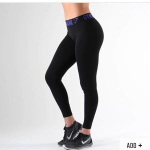 Small black and purple Gymshark fit leggings!