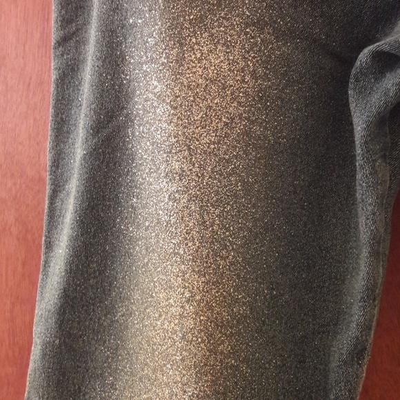 Vintage YAGI Gold GLITTER Studded Jeans Size 13 - Picture 6 of 6