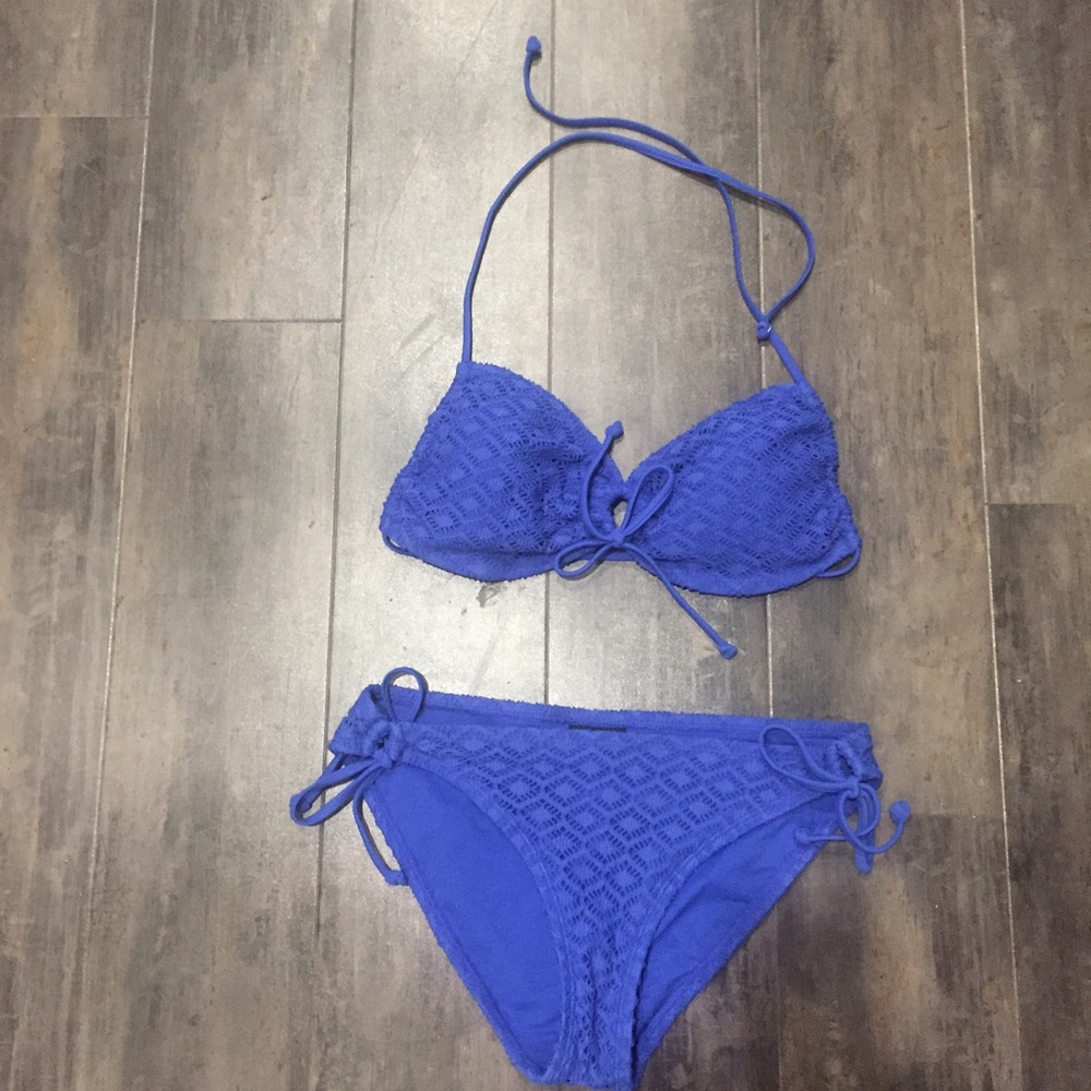 Blue bikini pair