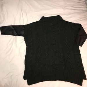Zara Hunter Green Cable Knit Sweater Size M