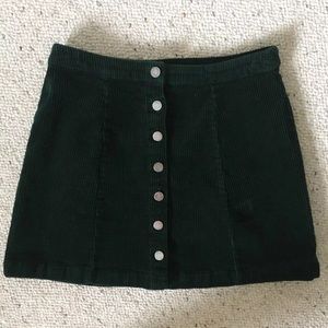 Dark green corduroy skirt!