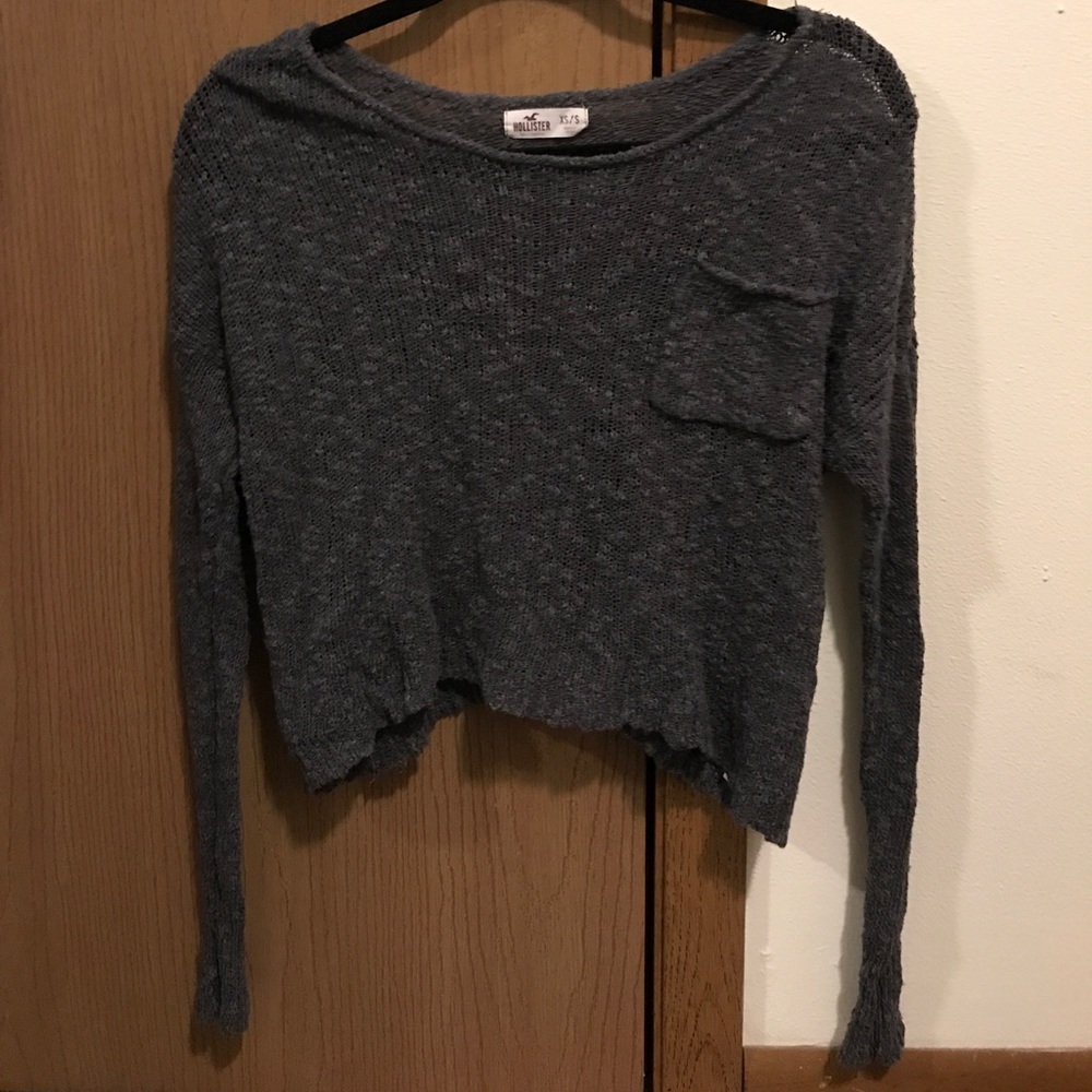 Hollister Grey Cropped Sweater Size XS/S