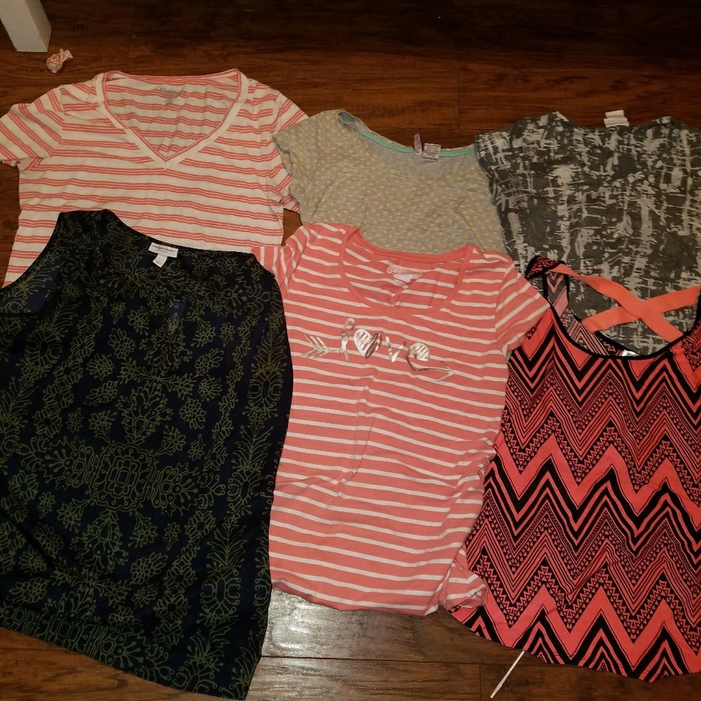 Bundle of Large maternity tops.