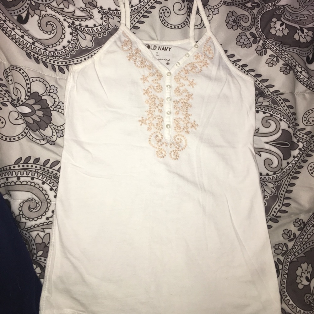 Girls white tank top