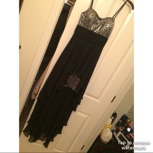 Sequin high-low dress