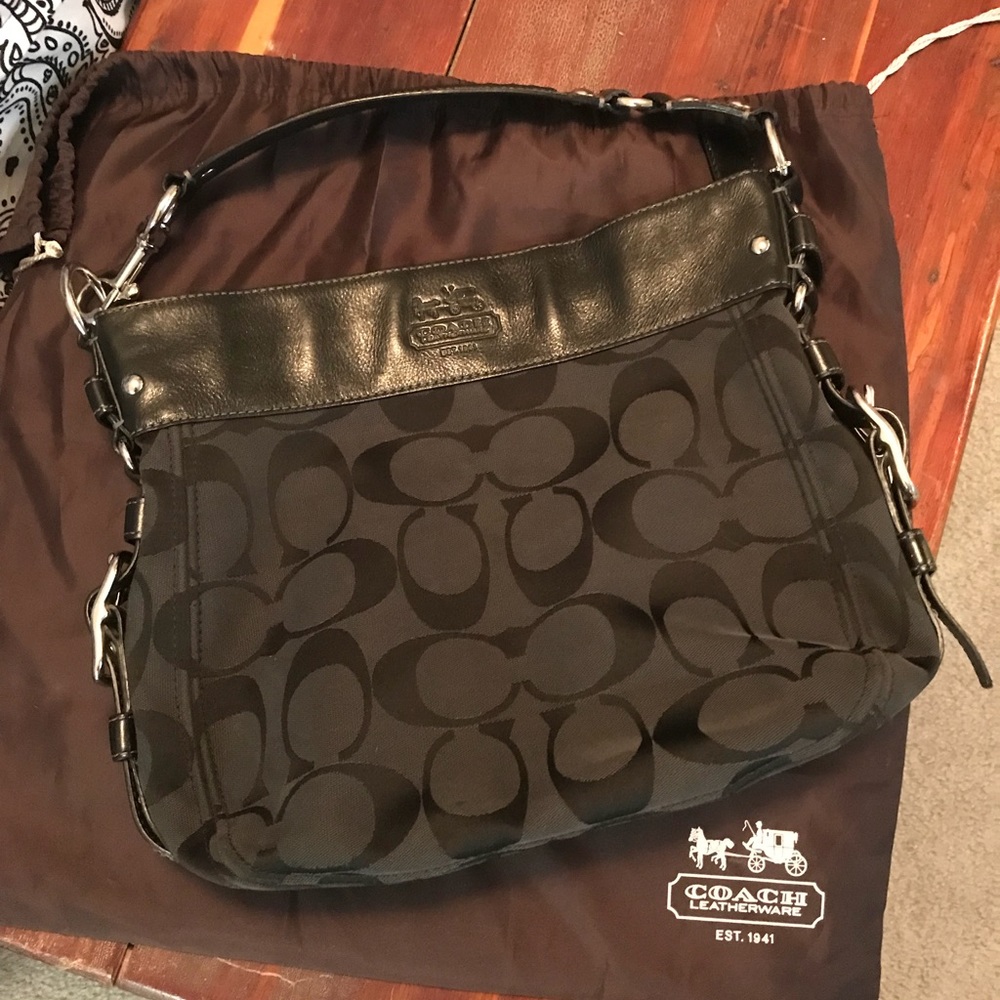 Authentic Large black coach bag