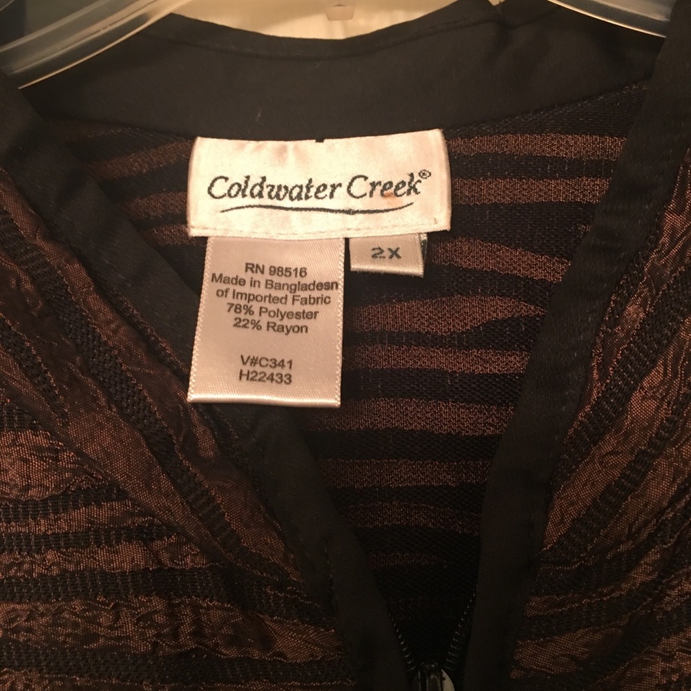 Coldwater creek bronze and black blazer