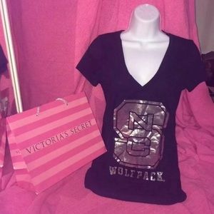 VS PINK NC STATE BLING TEE