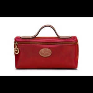 Longchamp Le Pliage Pouchette . Red Color . NEW