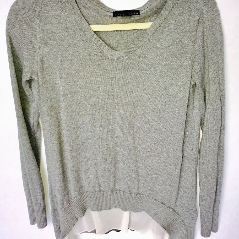 SOLD!Attention grey sweater