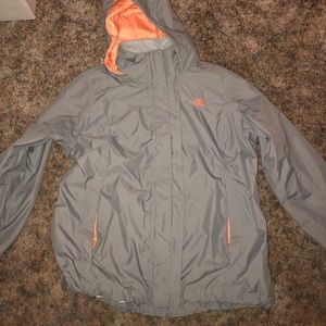 Women’s Grey XL North Face windbreaker