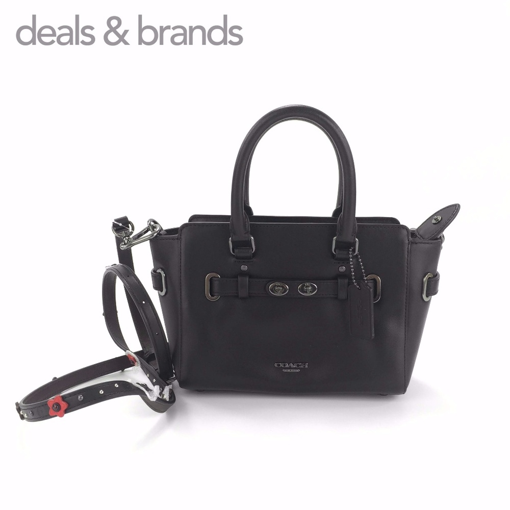 NWT COACH MiniBlake Leather Carryall w/FloralStrap