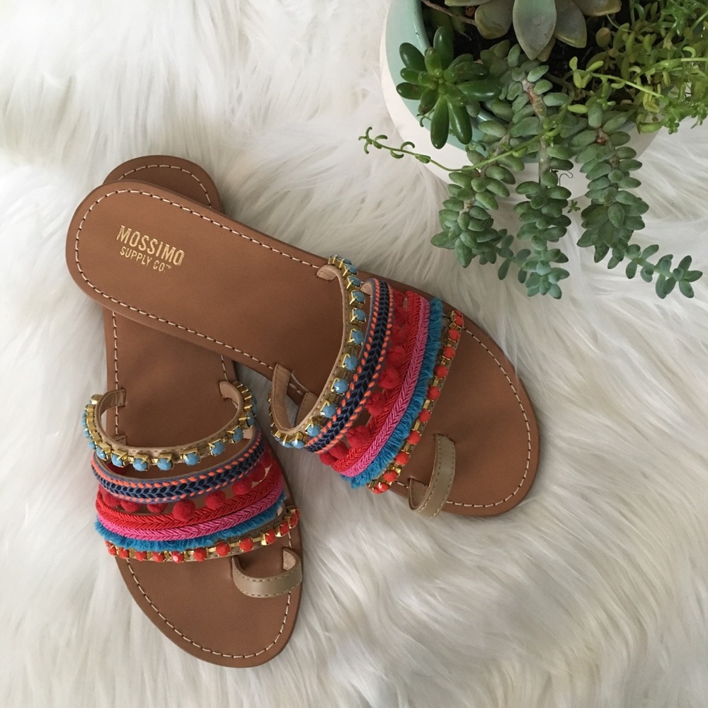 Mossimo Pom Pom Slide Sandals