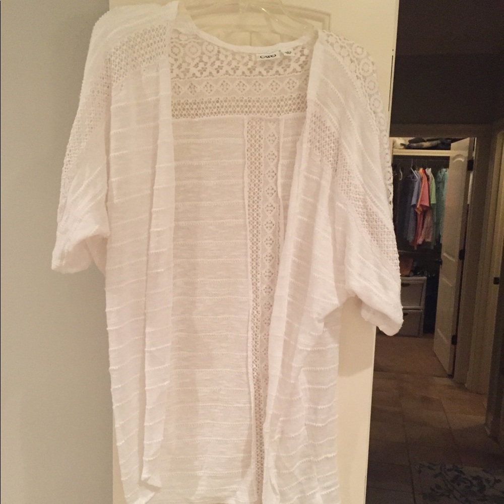 White cardigan