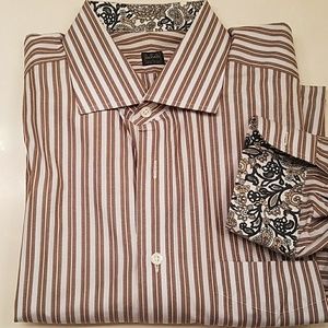 Ike Behar Casual Striped Shirt