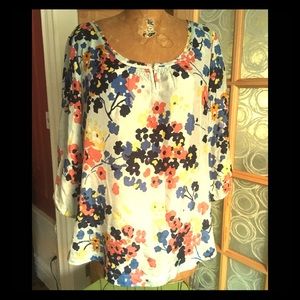 Multi colored silk blouse