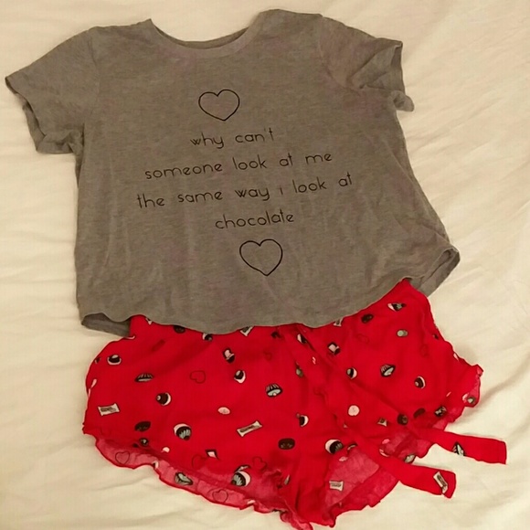 F21 Chocolates PJ Set - Picture 1 of 6